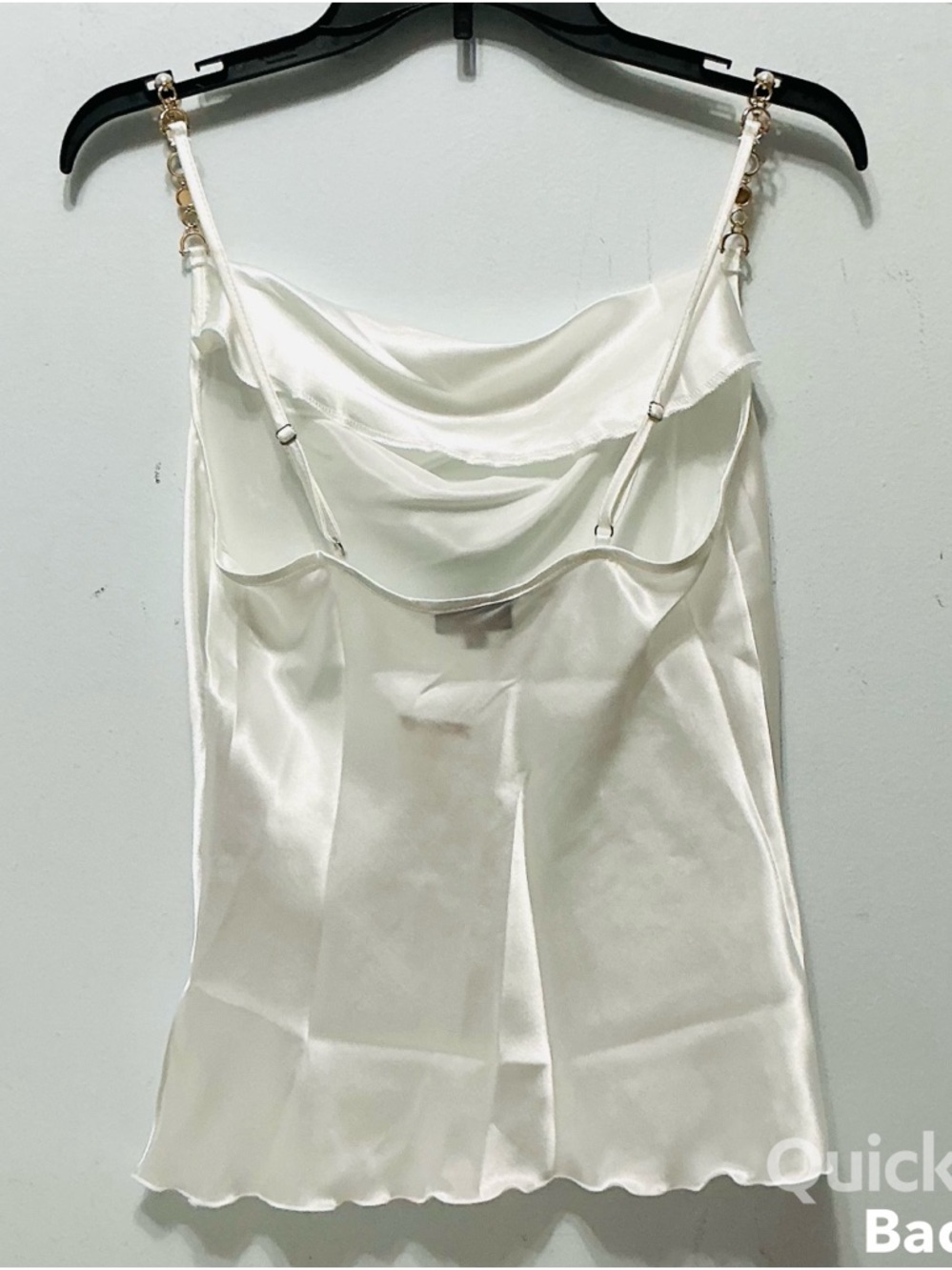 NWT Nicole Miller Satin Slip Top in Ivory - Picture 5 of 13